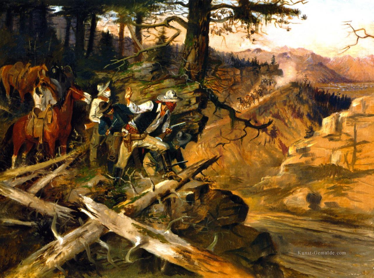 der Hinterhalt 1896 Charles Marion Russell Indiana Cowboy Ölgemälde